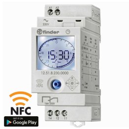 Finder 12.51.8.230.0000 NFC Programmable Daily / Weekly Digital Time Switch