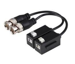 Passive Balun Pair RJ45 - BNC with Video and Power signal