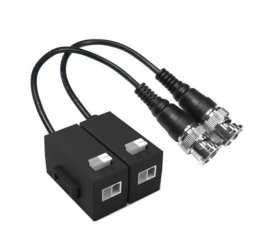 Passive Balun Pair RJ45 - BNC with Video and Power signal