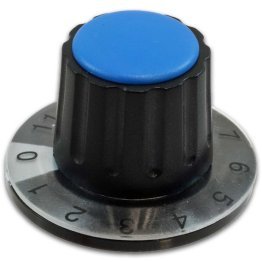 Knob Ø22mm with Index Ø36mm Numbered 0-11 at 360 ° and Blue Cap