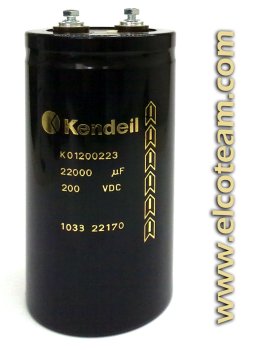 Condensatore elettrolitico Kendeil 22.000µF 200VDC 