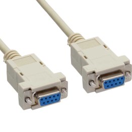 Serial cable RS232 Null Modem 9 pin female-female 2 meters