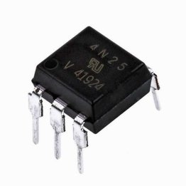 4N25 Optocoupler Optoisolator with NPN PDIP-6 LiteOn transistor output