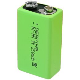 Batteria Ricaricabile 9V Ni-MH 8,4V 250mAh EnergyTeam