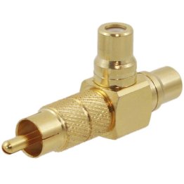 1 male - 2 female RCA splitter adapter shielded and gold-plated JR0522