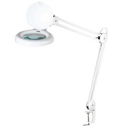 Lampada a LED con lente di ingrandimento a 5 diottrie Professionale con braccio a pantografo regolabile