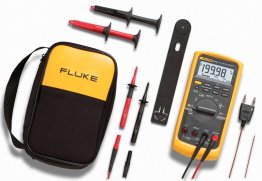 Fluke 87V industrial digital multimeter with accessories