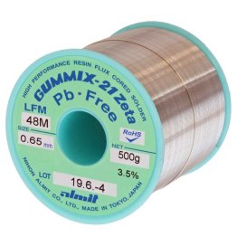 Almit 80852550 Lega di Stagno Filo LFM-48M SAC305 GUMMIX 21 Zeta Flux REL1 diametro 0,65mm 500 grammi