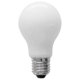 LED bulb E27 8W 230V White Glass Warm White Light 3000K