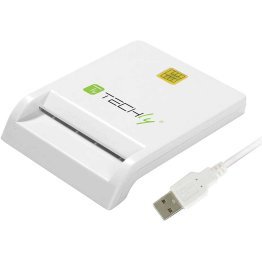 White Compact Usb 2.0 Smart Card Reader / Writer