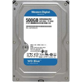 WD WD5000AZRZ Blu Desktop Hard Disk 500 GB, 5400 RPM, SATA 6 GB / s, 64 MB Cache, 3.5 "