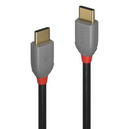 Cavo USB C Maschio Maschio 1 metro Nero AnthraLine Lindy 36871