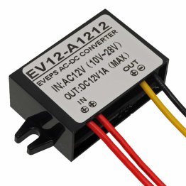 EV12-A1212 AC-DC converter 10-28VAC output 12VDC 1A 12 Watt