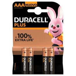 Duracell Plus Alkaline Batteries AAA Mini Stylus - Pack of 4 batteries