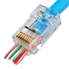 Plug RJ45 passante per cavi non schermati U/UTP Cat.5e/6 AWG25