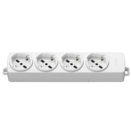 Cordless power strip with 4 Schuko sockets Vimar 01291.NC white colour
