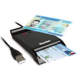USB and Contactless NFC Smart Card Reader for CIE 3.0 Electronic Identity Card - Hamlet HUSCR-NFC