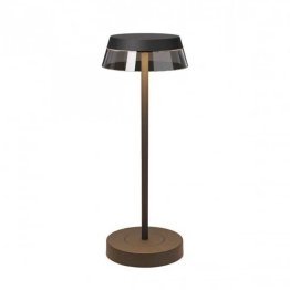 REDO iLuna Table Lamp Corten Rechargeable Dimmable LED 2,5W IP65 with charging base