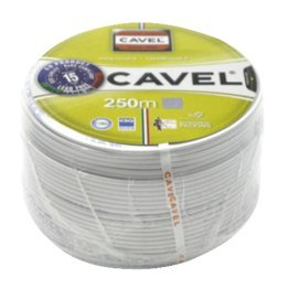 Cavel SAT703 Coaxial TV and Sat Antenna Cable Ø 6,6mm for internal use Class B, White color, 250 meters