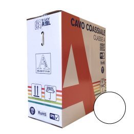 FMC H355A Cavo Antenna Coassiale Tv e Sat Ø5mm per uso interno, Classe A, Colore Bianco