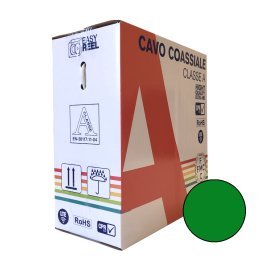 FMC H355A Cavo Antenna Coassiale Tv e Sat Ø5mm per uso interno, Classe A, Colore Verde