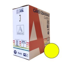 FMC H355A Cavo Antenna Coassiale Tv e Sat Ø5mm per uso interno, Classe A, Colore Giallo