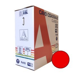 FMC H355A Cavo Antenna Coassiale Tv e Sat Ø5mm per uso interno, Classe A, Colore Rosso