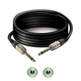 Audio Cable Jack Mono 6.3 Male - Jack Mono 6.3 Male 12 meters