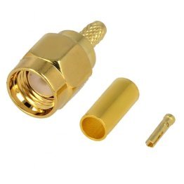 Spina RP-SMA femmina a crimpare per cavo RG174