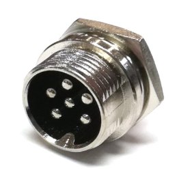 Connettore Microfonico Maschio da Pannello 6 Poli