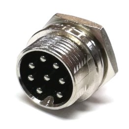 Connettore Microfonico Maschio da Pannello 8 Poli