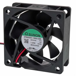 Sunon EF60252S1-1000U-A99 Fan 60x60x25mm 24VDC bushing 2 wires