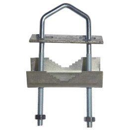 Toothed TB clamp for railing with nuts