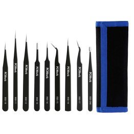 PCWork 9-Piece ESD Steel Tweezers Set