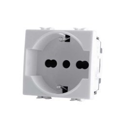 Schuko socket Unel Joy 16A/250V compatible BTicino Matix White