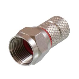 Screw-on F connector for 5 mm Twist On MicroTek series cable