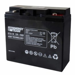 Batteria Ricaricabile al Piombo 12V 18Ah EnergyTeam ET12-18 attacco vite M5