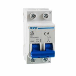 Chint eB Interruttore Magnetotermico 1P+N 16A 4,5kA Curva C 2 Moduli DIN