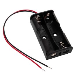 Battery holder for 2 AA batteries with anti-reverse polarity and 15cm cable