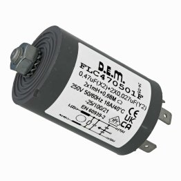 FLC470501F Filtro Antidisturbo Induttivo Capacitivo DEM 0,47uF(X2)+2x0,027uF(Y2) 2x1mH+0,68MOhm