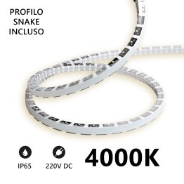 Striscia LED Flessibile Snake Flex 5m IP65 230V 4000K