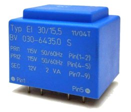 Era Encapsulated Transformer EI30 / 15,5 2VA - 2x115V - 12V