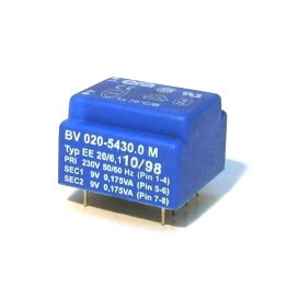 Encapsulated Transformer Era EE20 0.35VA - 230V - 2x9V