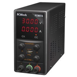 Bench power supply adjustable output 0 ÷ 30V, 0 ÷ 5A, PCWork PCW07A