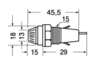 Dimensioni portafusibile da pannello per fusibili 6,3x32mm