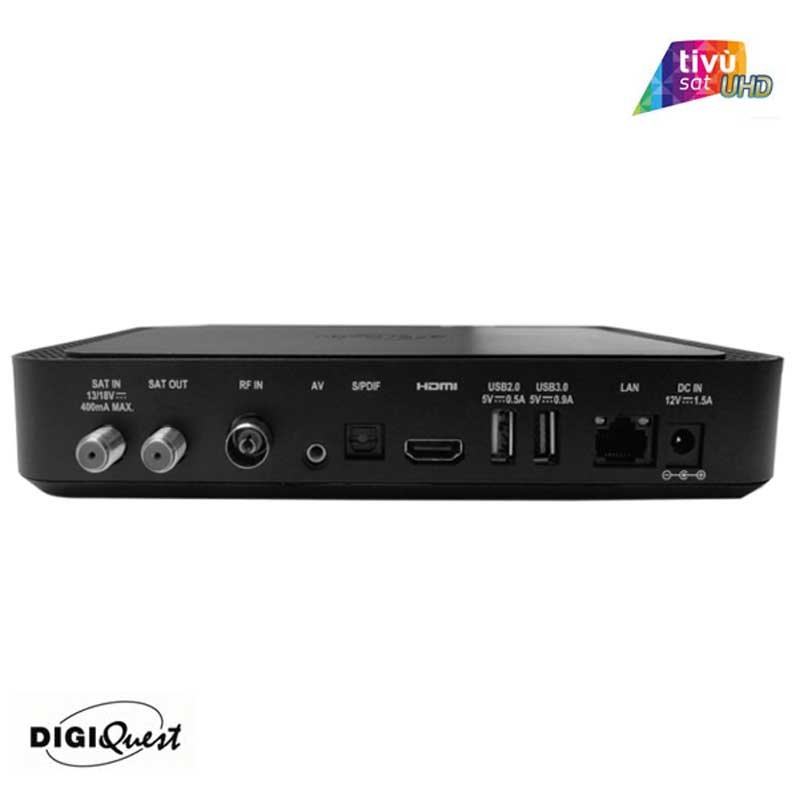 DIGIQuest Q90 Decoder Combo Tivùsat 4K UHD con scheda e digitale terrestre DVB-T2 integrato
