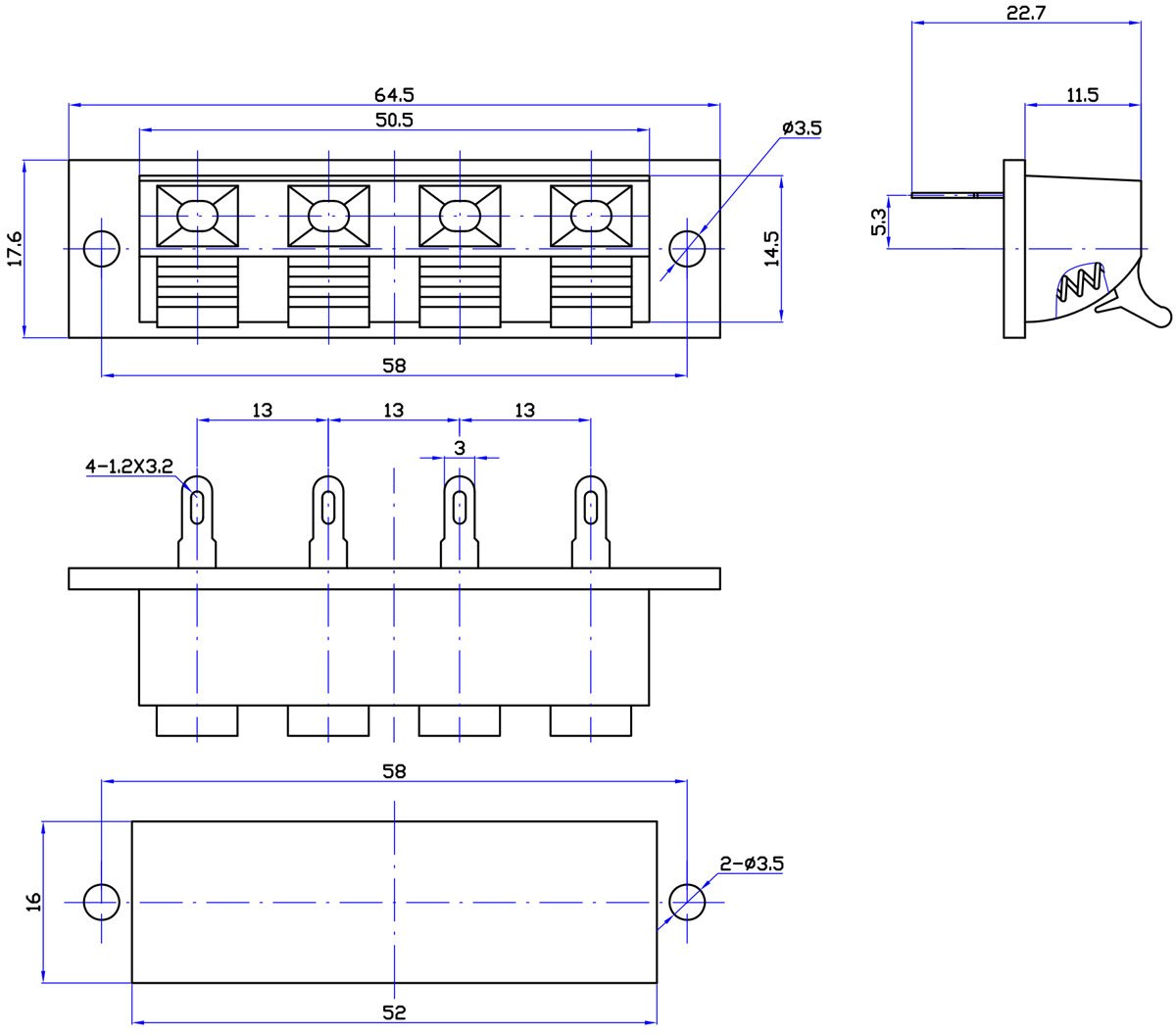 Zuanbao WP4-7 dimensioni