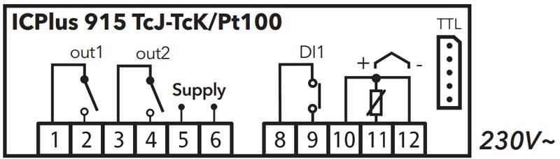 ICPlus 915 JKPTC 230VAC diagramma