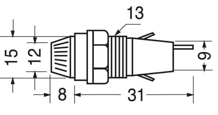 Dimensioni portafusibile da pannello per fusibili 5x20