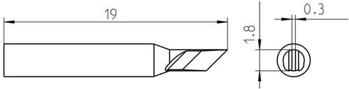 Weller RTM025K Active Blade Tip 25mm for WMRP / WXMP T0050101199